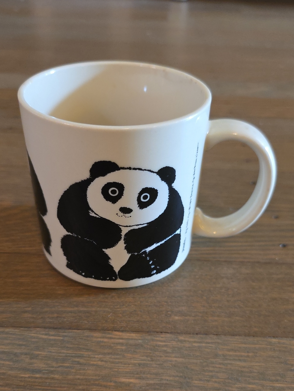 Taylor & Ng San Francisco DOODA Vintage 1984 Mug with Black Panda Illustration